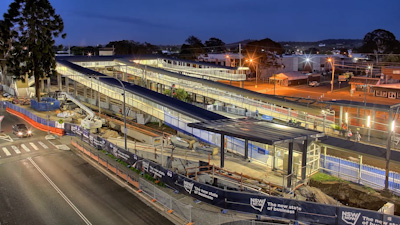 Ingleburn Railway Station weekend upgrade time-lapse construction