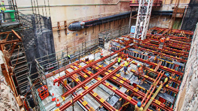 Walker Street construction view