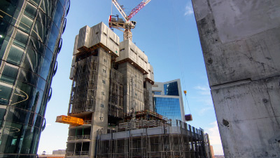 Walker Street construction view