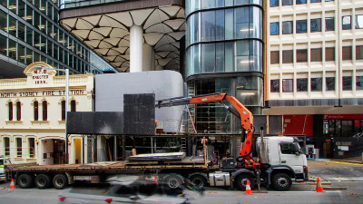Walker Street construction view