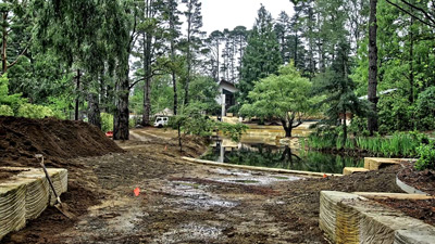 Pirramimma landscaping before the grass was laid