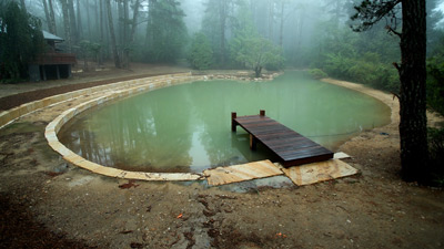 Completed lake filled with water at the Pirramimma property