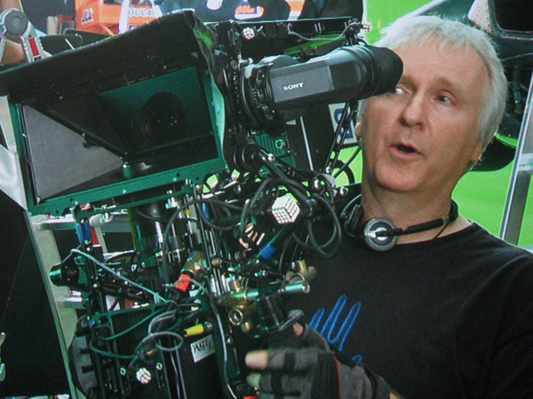 James Cameron champions film tech, often creating new ways to make great film. Here he's seen with a 3D concept camera built with Sony parts, at the CES in Las Vegas (image: lesnumeriques.com).