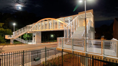 Beecroft footbridge construction project in Sydney