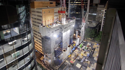 Walker Street construction view