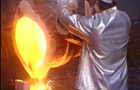 Industrial video production of liquid metal pouring for BHP.