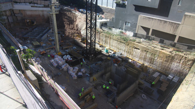 Construction pit at normal exposure.