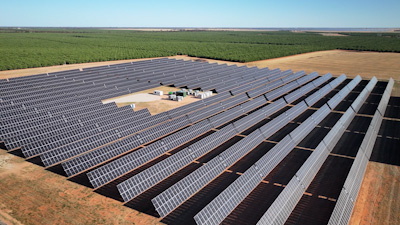 Large scale solar farm in the country.